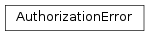 Inheritance diagram of AuthorizationError